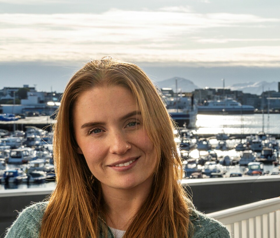 Ingrid Hvassing på filetfabrikken