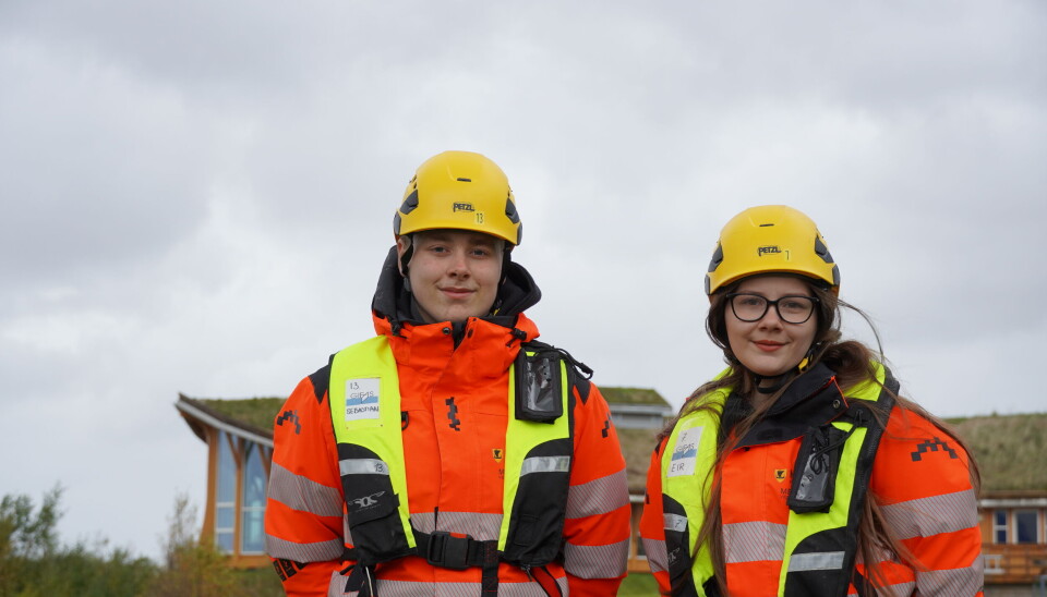 Elevene Sebastian Lieng og Eir Linnea Didriksen.