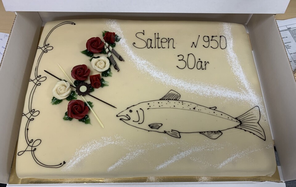 Jubileumskake hos Salten N950.