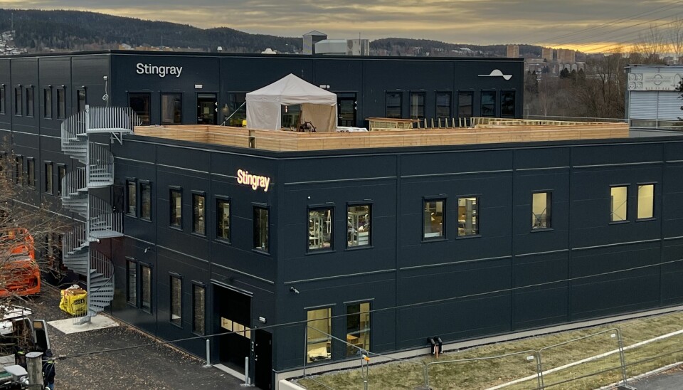 Her ser man utsiden av den nye nodefabrikken til Stingray, som ligger i Groruddalen.