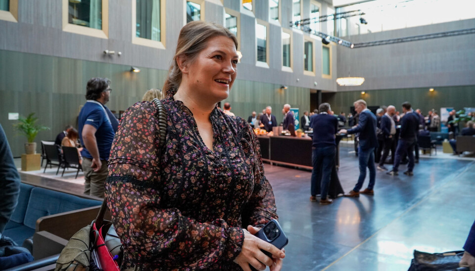 Fiskeri- og havminister Cecilie Myrseth under Aquanext i Stavanger.