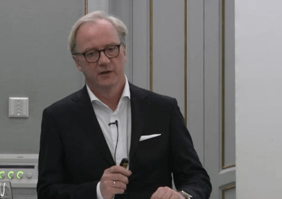 Administrerende direktør i Salmar Trond Williksen. Foto: Skjermdump fra presentasjon av Q3 2017 Salmar.