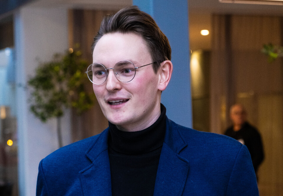 Falk D. Øveraas her under Aqkva-konferansen i 2024.