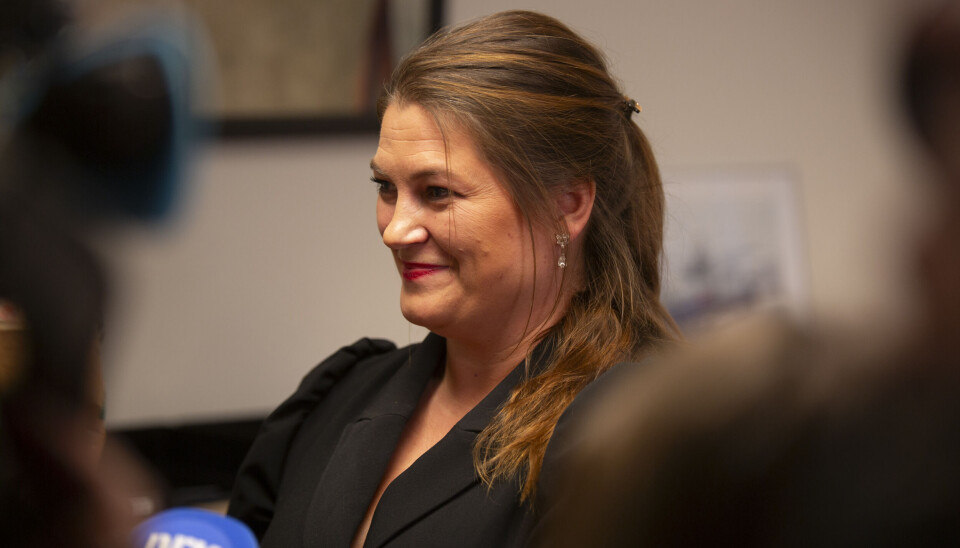 Daværende fiskeri- og havminister Cecilie Myrseth.