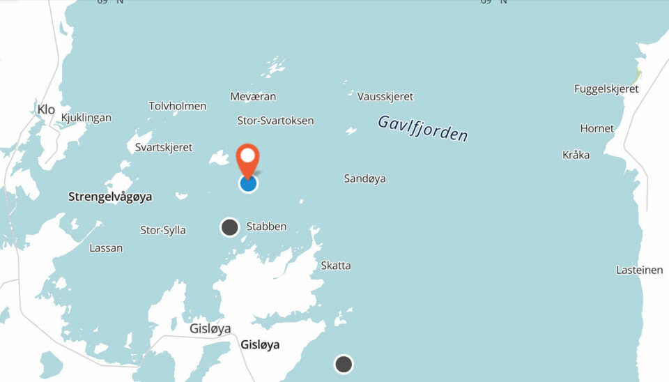 Lokalitet Gisløy NØ i Nordland.