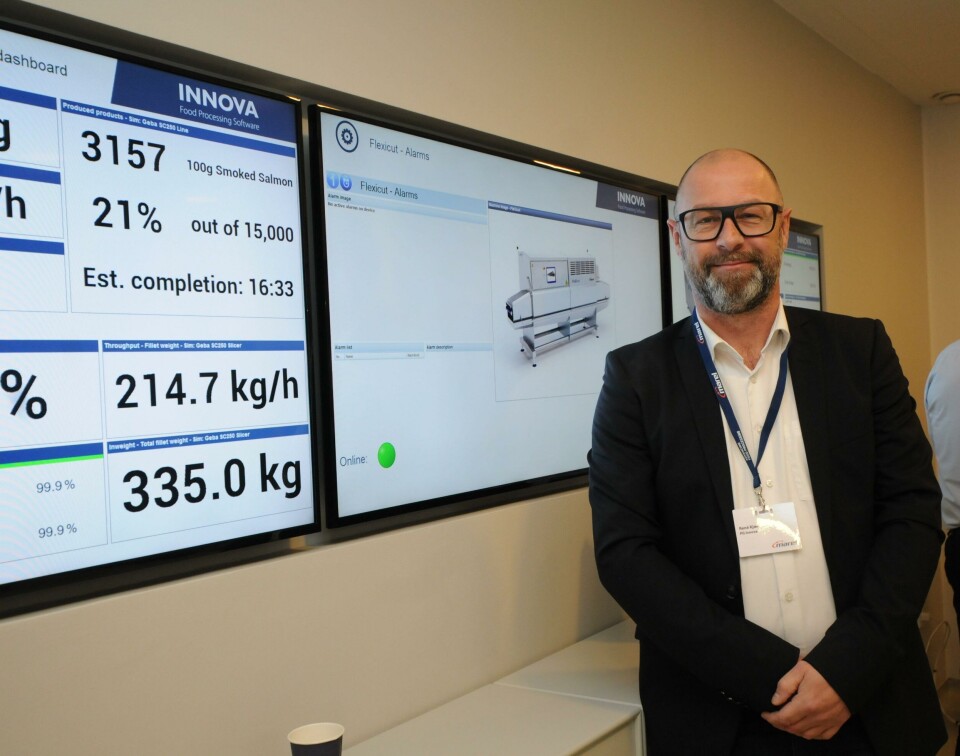 René Kjær er overbevist om at alle dataene man skaper i de ulike maskinene, også vil kunne komme oppdretterne til gode. Foto:  Pål Mugaas Jensen.