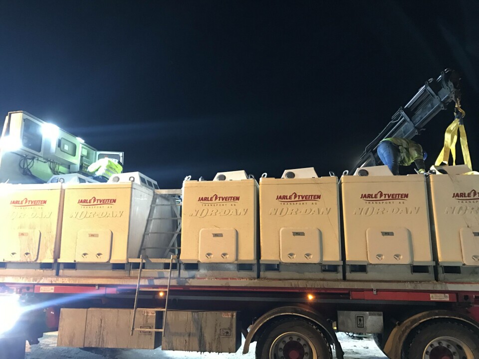 NRS Troms får levert fisk med dei nye fisketankane. Dagleg leiar Rune Eriksen seier han er nøgd med den nye metoden. Foto: NRS.