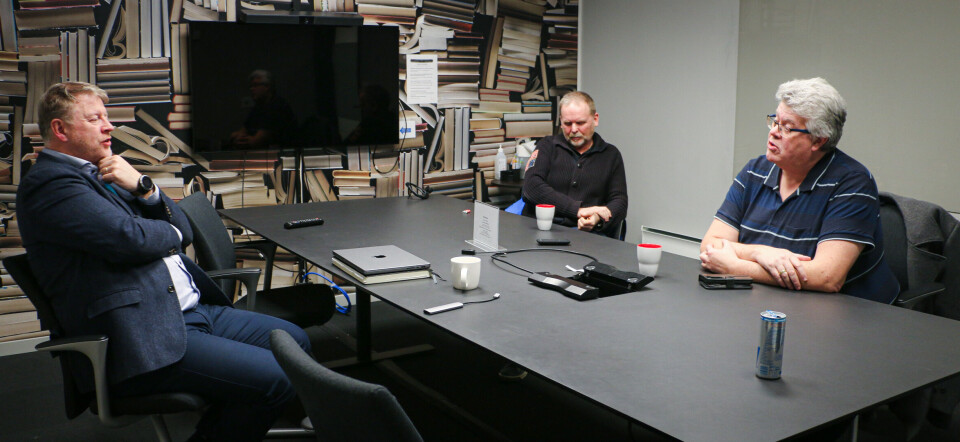 Björgolfur Hávardsson, Rolf-Mork Knudsen, og Helge Bjordal gleder seg til å se kandidatene pitche.