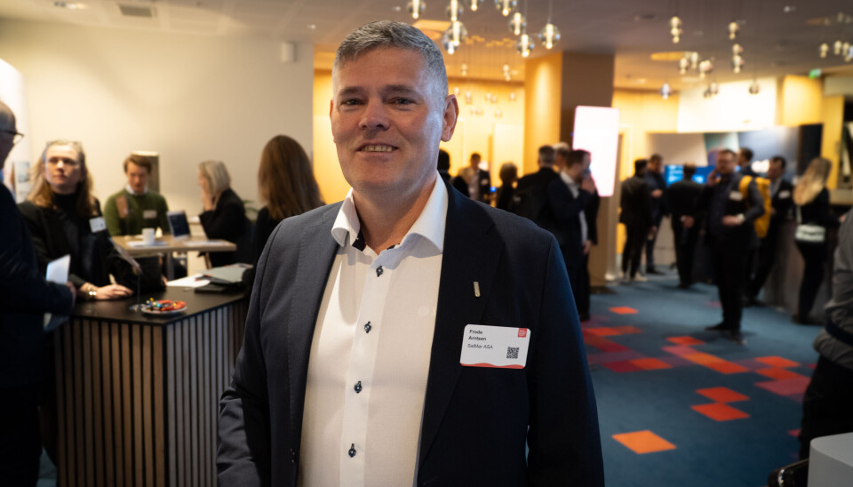 Frode Arntsen, konsernsjef i SalMar på NASF-konferansen i Bergen.