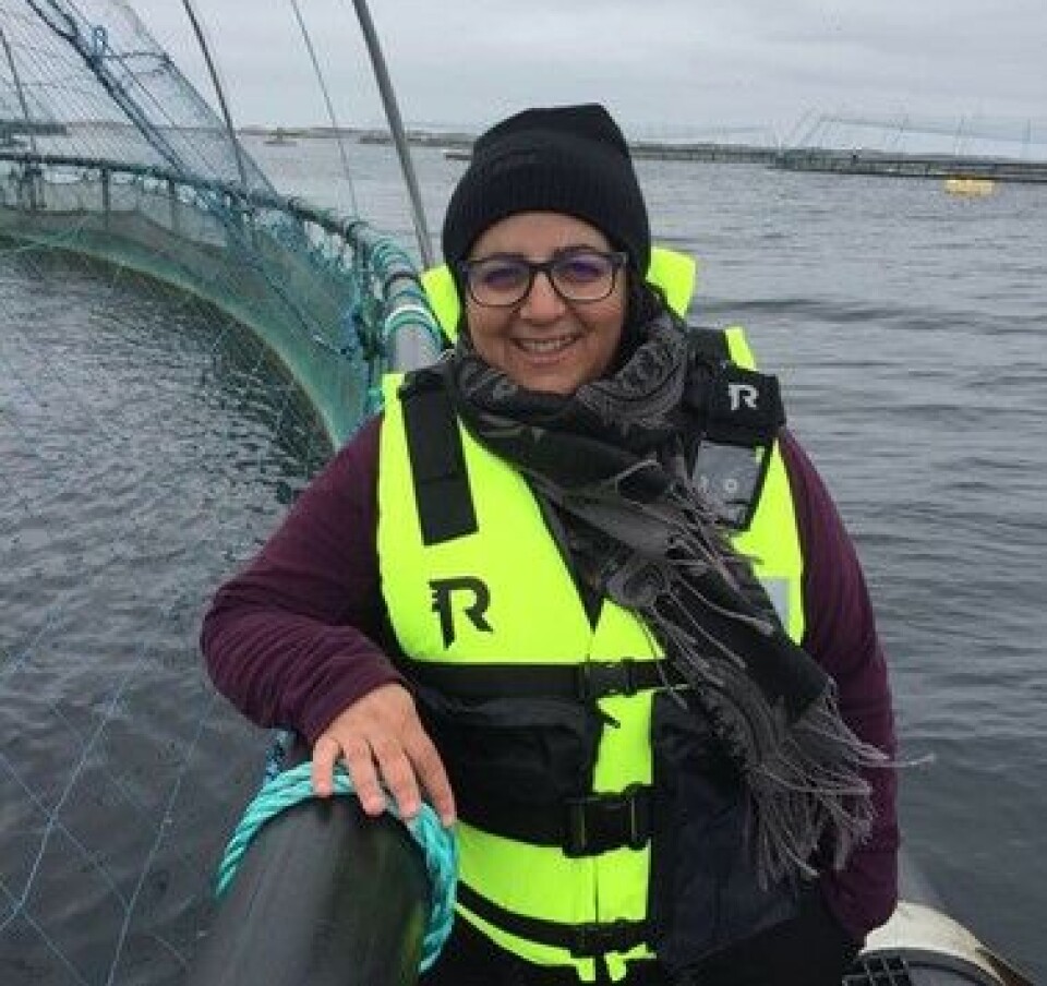 Eleni Kelasidi på merdkanten.