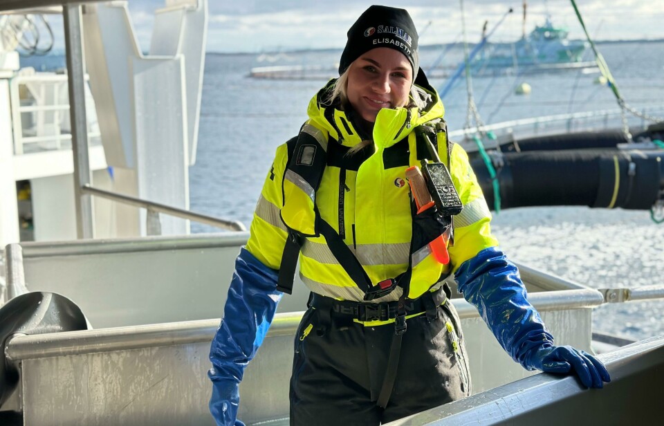 Elisabeth Andrea Benjaminsen (22) blir en del av IMM-teamet til oppdrettsselskapet SalMar. Foto: SalMar.