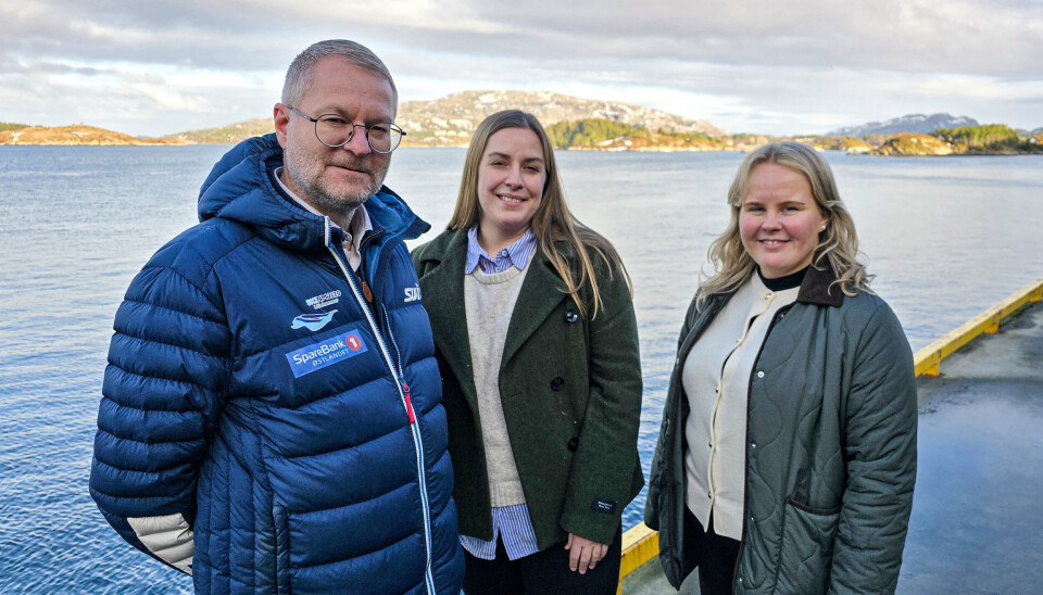 Signe Dille Løvmo (i midten) flankert av Tine-Marie Hofstad og Halstein Baarset fra Waister.
