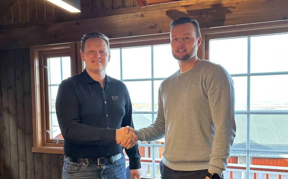 Espen Andre Gleinsvåg, prosjektleder i Nova Sea og Ivar Sandneseng, daglig leder i Mekon.