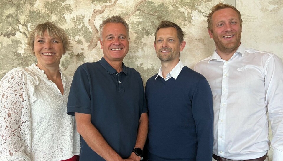 Trude Jansen Hagland, administrerende direktør, NCE Seafood Innovation, Jon Iden, fagansvarlig, professor NHH, Rune Smistad, prosjektleder Seafood Digital, NCE Seafood Innovation og Anders Storebø, leder Digital Transformasjon, Lerøy Seafood Group.
