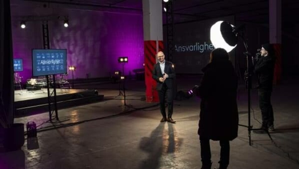 Tom-Jørgen Gangsø, direktør for avdelingen markedsinnsikt og markedsadgang hos Norges sjømatråd, presenterer trendene som er viktigst for sjømatnæringen i årene fremover. Foto: Norges sjømatråd
