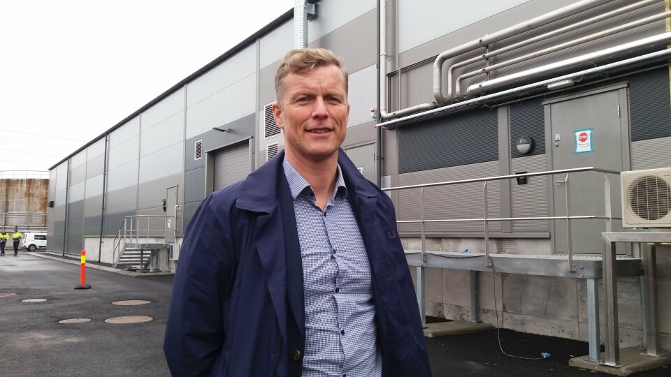 Konsernleder i Nordic Aquafarms, Bernt-Olav Røttingsnes, sier de nå skal i gang med deres første produksjon av landbasert fisk. Foto: Harrieth Lundberg. Konsernleder i Nordic Aquafarms, Bernt-Olav Røttingsnes, sier de nå skal i gang med deres første produksjon av landbasert fisk. Foto: Harrieth Lundberg.