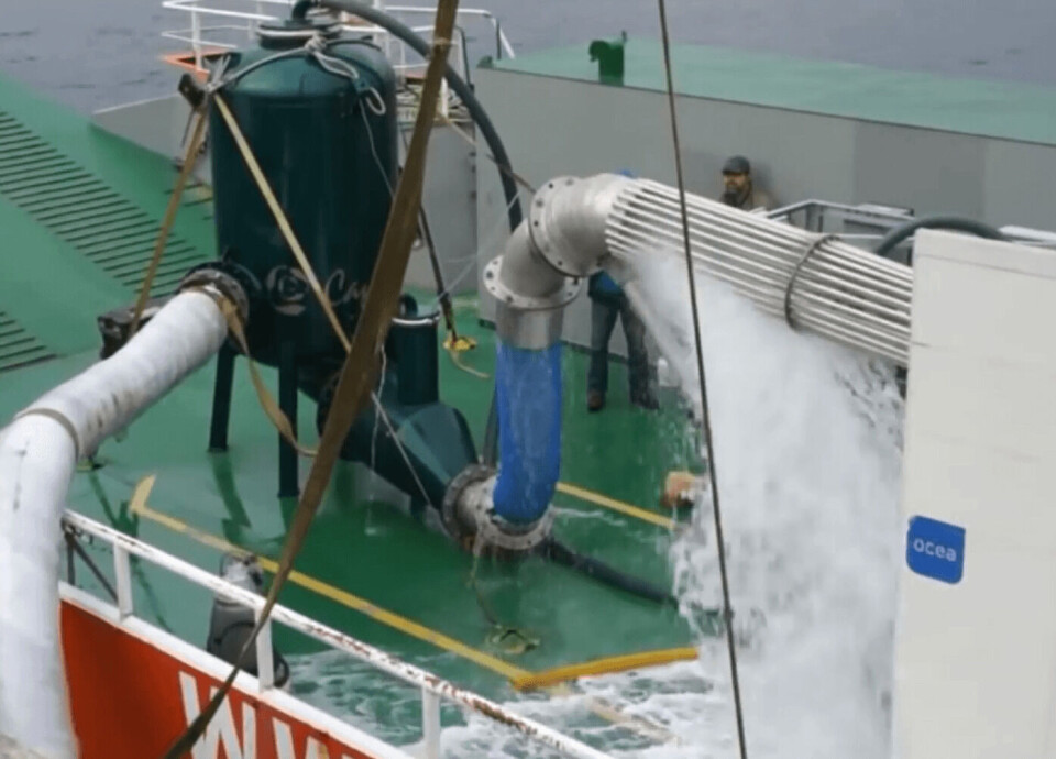 Thermoliceren til Steinsvik under uttesting i Chile. Thermoliceren til Steinsvik under uttesting i Chile.