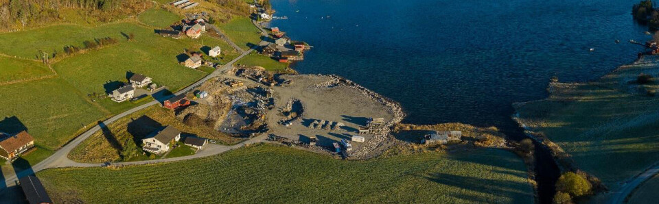 Her bygges det nye anlegget for settefisk på Tingvoll.