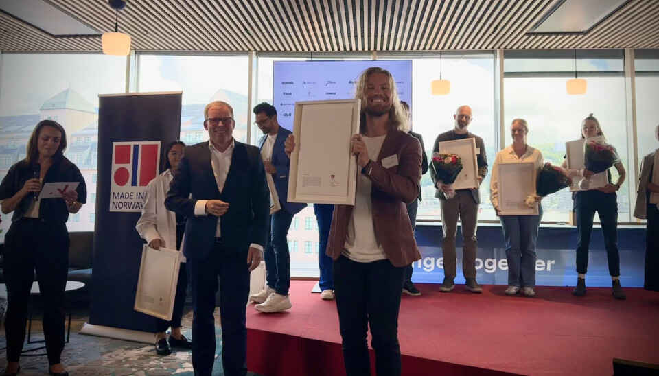 OptoScale, med Mats Muri Løberg, mottok i går Norges første offisielle opphavsmerke ”Made in
Norway” av Innovasjon Norge.