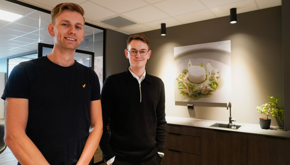 Marcus Gamst Johansen, leder prosessering og Falk D. Øveraas inne i Ode sine lokaler.