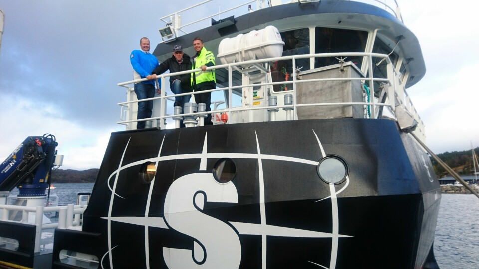 Frå då reiarane henta nyebåten 'SAS Orion'frå FMV, Foto: Servicebåt.