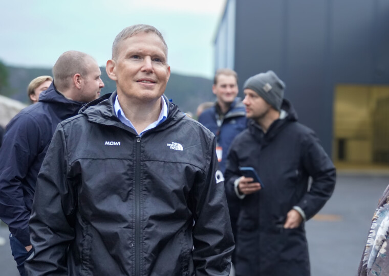 Mowi-sjef Ivan Vindheim under en tur i forbindelse med selskapets kapitalmarkedsdag.