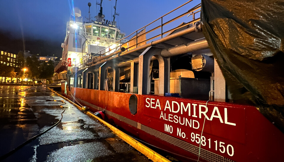Det var på fartøyet «Sea Admiral» at hendelsen skjedde. Her ligger fartøyet i Bergen.