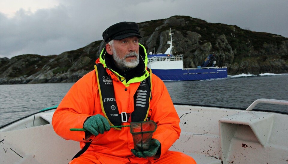Forsker Terje van der Meeren på feltarbeid i forbindelse med et tidligere prosjekt.
