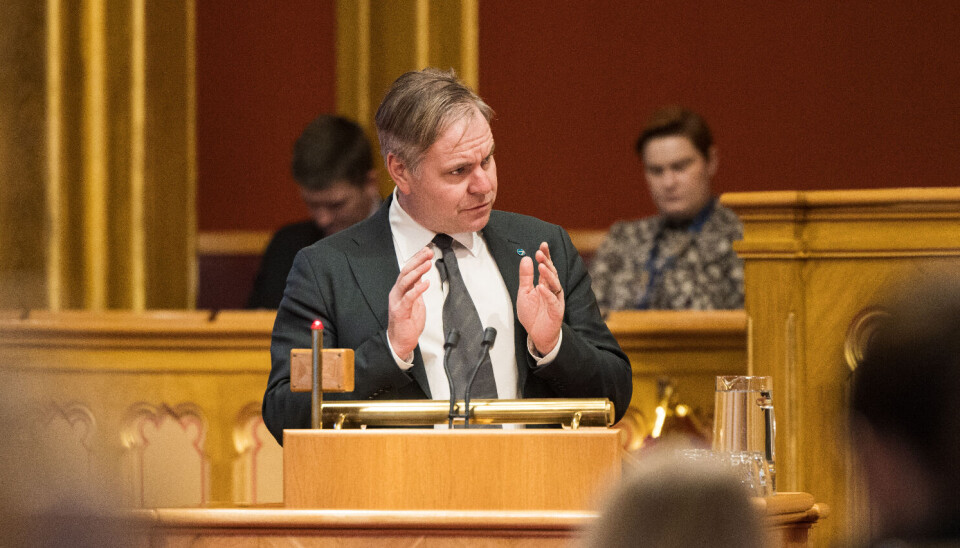 Alfred Bjørlo (V) på Stortinget.