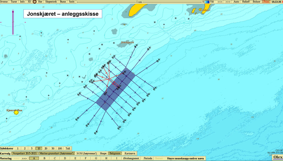 Anleggsskisse av Odes nye lokalitet: «Jonskjær»