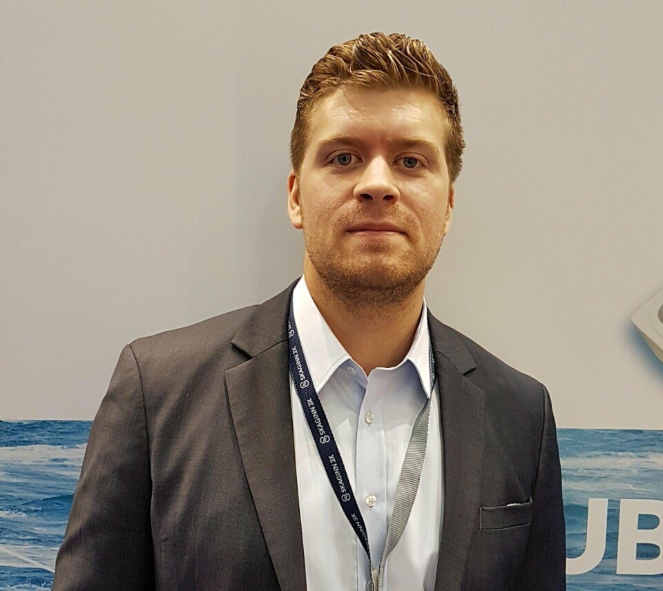 Freysteinn Nonni Manason er ny i Skaginn 3x og hadde sitt første møte med Seafood Expo denne uken. Foto: Heidi Angell Jakobsen.