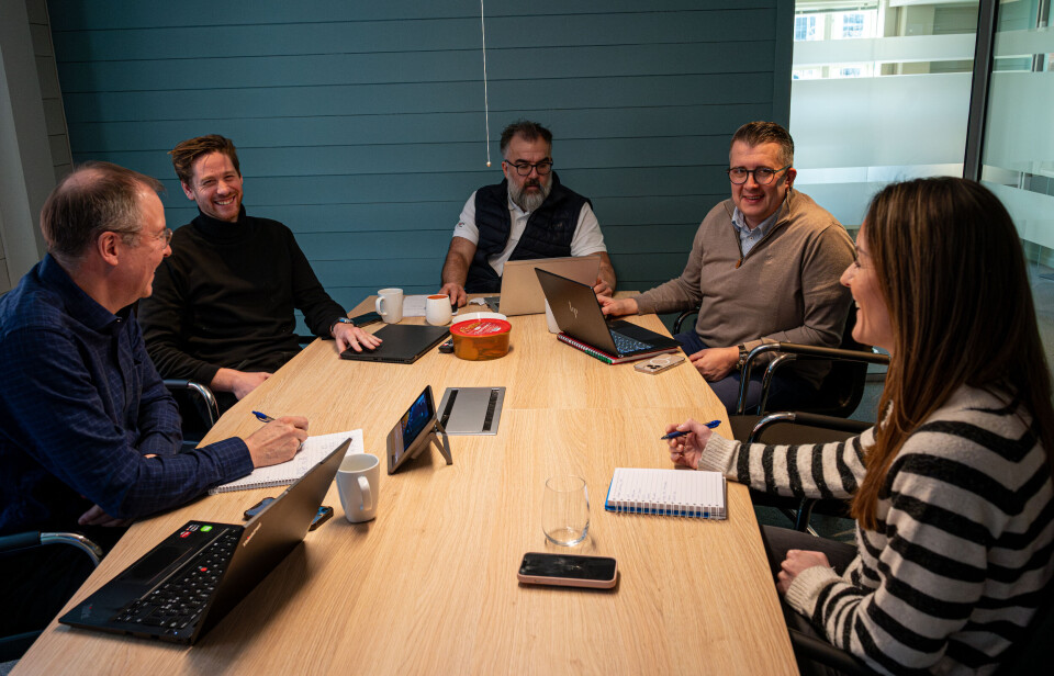 Organisasjonen har vokst fra null til fem på like mange år. F.v.: Pål Korneliussen, Eirik Bollvåg, Olav Kolbjørn Øvereng, Tor Andre Kandal, Lisa Woods.