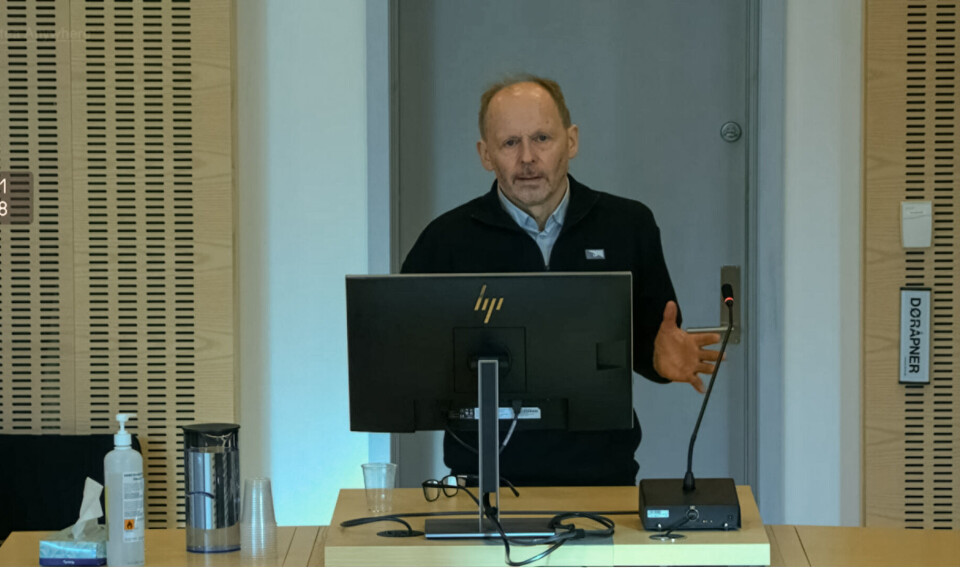 Pensjonert Nofima-forsker Bjarne Gjerde har sammen med seniorforsker ved Nofima, Muhammad Luqman Aslam, validert noe av metoden som benyttes for å forutsi påvirkning av lakselus fra oppdrett på vill fisk. Gjerde forklarte seg også om temaet under trafikklysrettssakene. Her fra Gulating lagmannsrett.