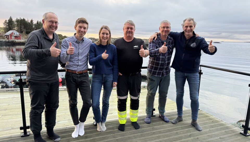 Roar Landøy, Stian Andre Tolleshaug, Lina Braanaas Utne, Kjell Landøy, Helge Landøy og Ola Braanaas kan glise over at avtalen er i boks.