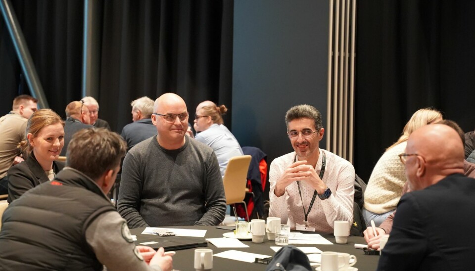 Klyngeleder NCE Aquatech Cluster, Morten Andersen med Sunniva Hoel/NTNU og Jihad Salih/Bremnes Seashore
