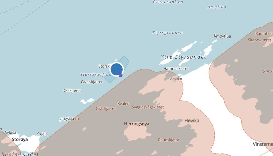 Lokalitet Storskjeret i Aure kommune.