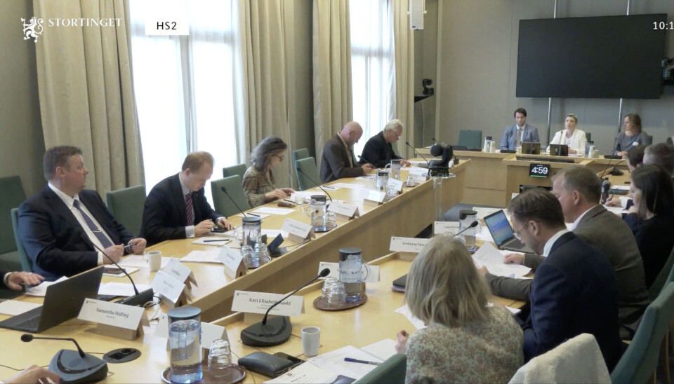 Foto fra da det ble avholdt høring i næringskomiteen om havbruksmeldingen.