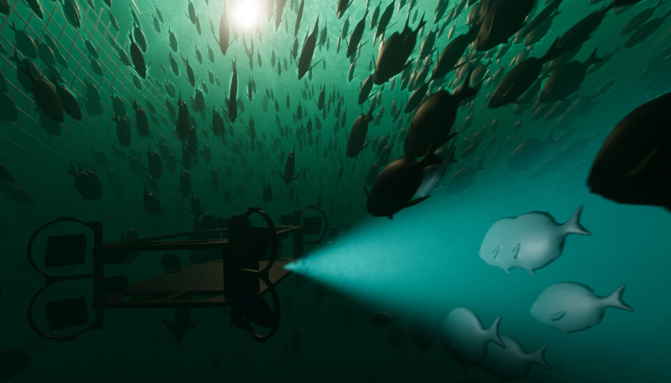 Skjermdump fra simuleringsmiljø.