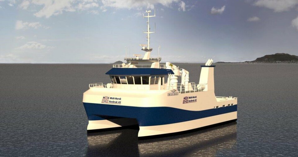 Illustrasjon av servicefartøyet: Marin Design.