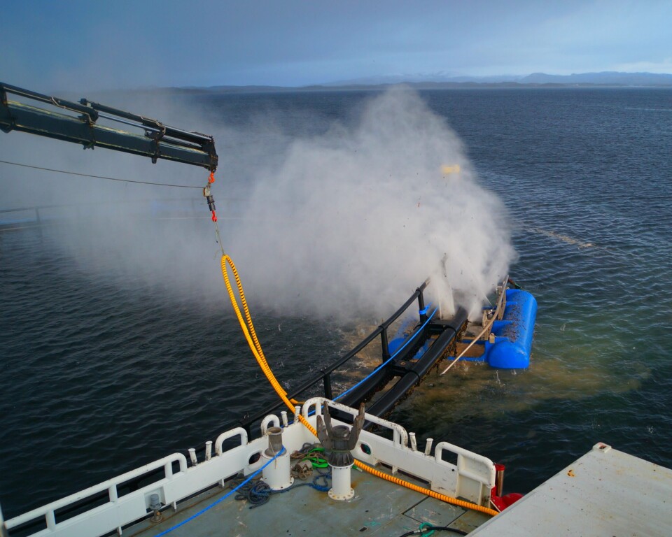 RV-1 er selvbærende og har en egen fremdriftsordning. Den kan opereres fra servicebåter med hydraulikk og vaskepumpe installert. Foto: MEKON AS