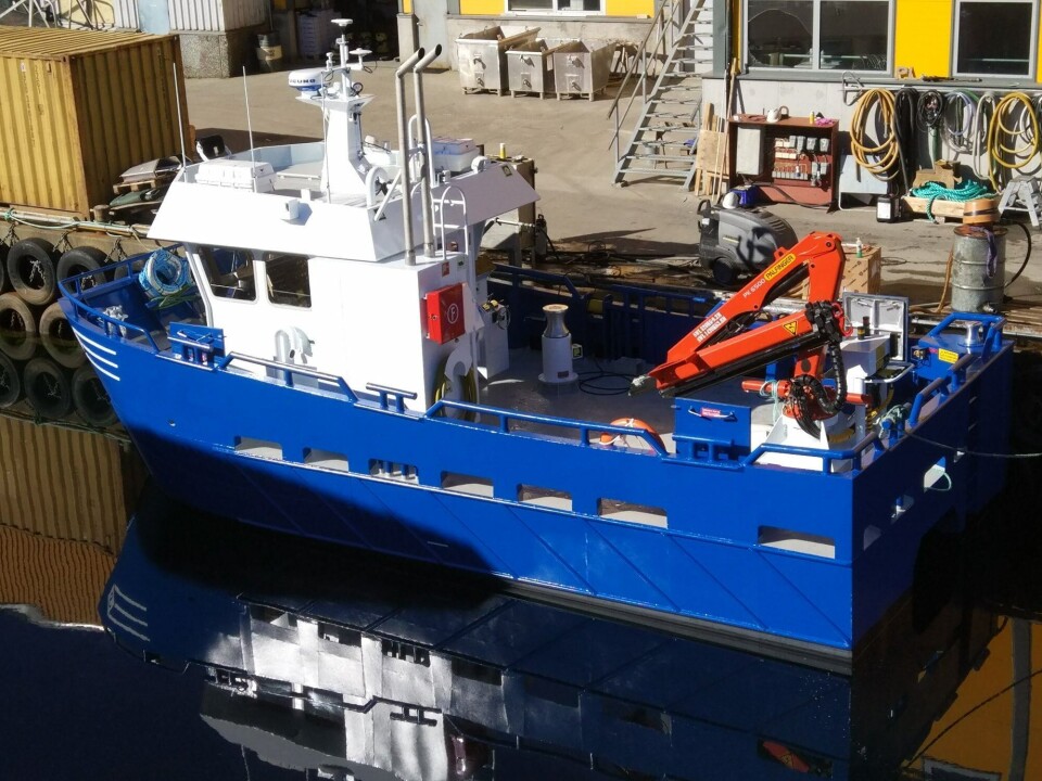 To nye fartøy ble tirsdag 10 juli levert til Gildeskål Forskningsstasjon (GIFAS) av Sletta Verft. Foto: Sletta Verft.