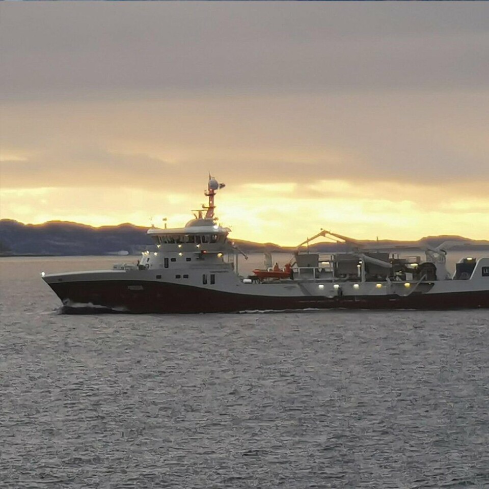 Brønnbåten «Kristiansund» ble denne uken overlevert fra Havyard til FRØY Brønnbåt. Foto: FRØY.