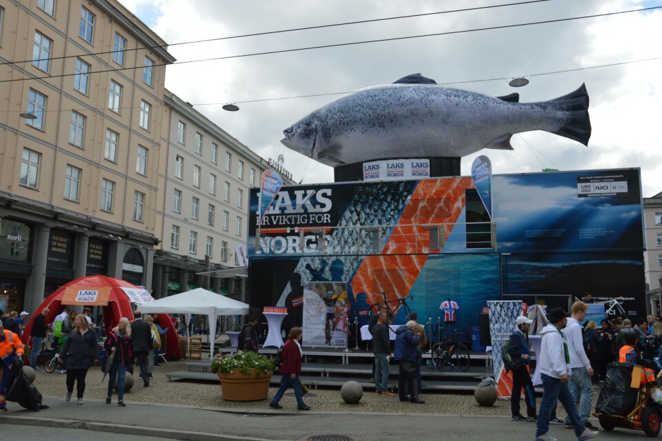 Laksetrucken til Norges Sjømatråd i bergen. Foto: Therese Soltveit.