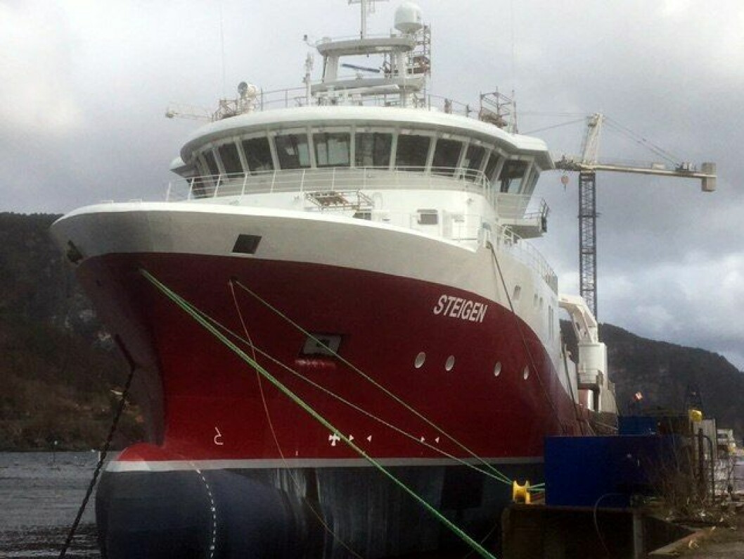 MS Steigen skal operere for Cermaq i Nordland på en fem års kontrakt. Foto: Børge Lorentzen