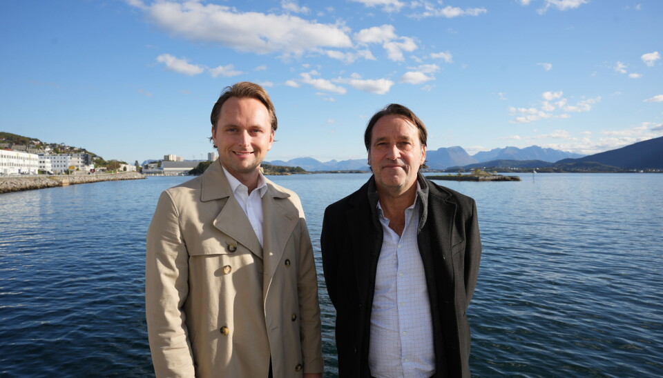 Ola Kvalheim (t.v.), CEO og gründer i Ode, sammen med selskapets nye kommersielle direktør Anders Tofte Wilhelmsen.