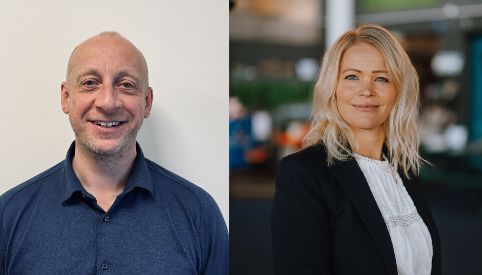Geir Ove Ringkjøb, fagansvarlig HMS i Nova Sea og Malin Johansen, daglig leder i NCE Aquaculture.