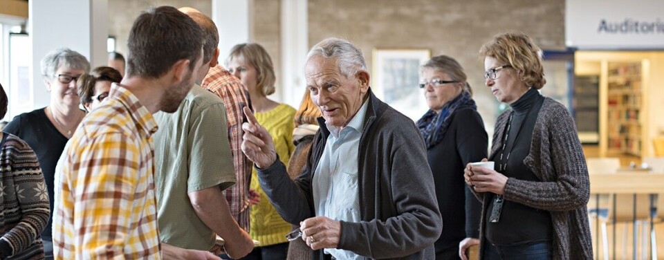 Trygve Gjedrem, som nå gir seg som forsker, har vært et inspirerende og engasjerende medlem i fagmiljøet i Nofima på Ås. Foto: Jon-Are Berg-Jacobsen / Nofima.