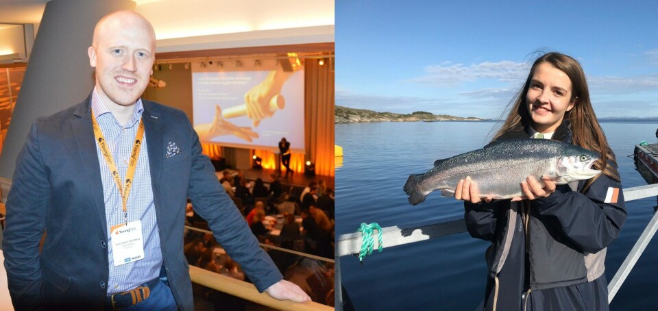En skal ut og en ny kommer inn. Camilla Solheim Nore har god kjennskap til YoungFish da hun var med under oppstarten av organisasjonen i 2014. Fotomontasje: Kyst.no
