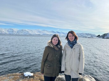 Daglig leder Tina Olaussen i NutriShell og Kathrine Bakkemo i Skretting Norge. Foto: Skretting
