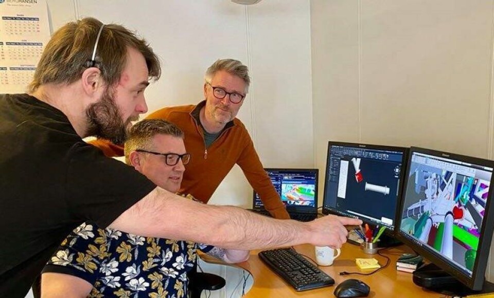 Foto; Kristian Remøy (tv) Per Gunnar Hauge (i midten) og Helge Birkeland (th).